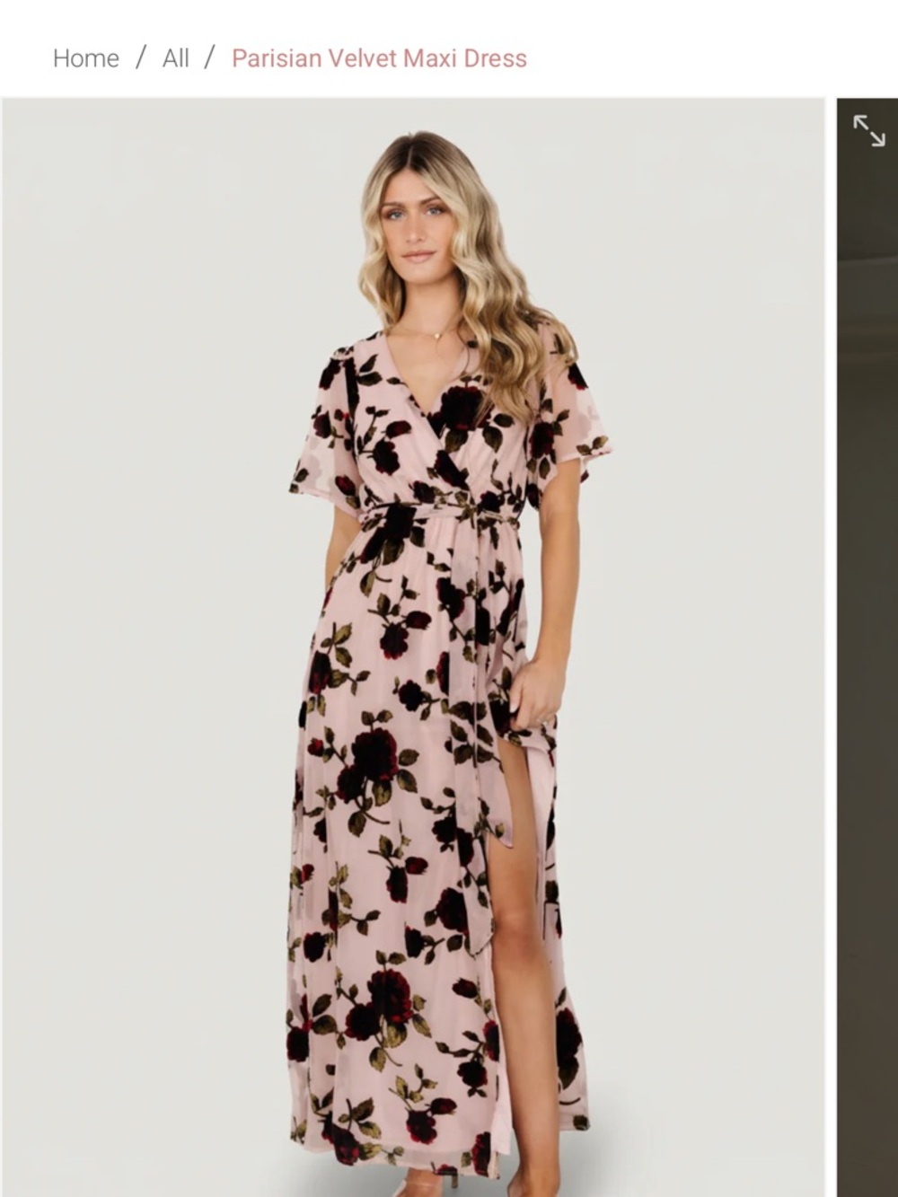 Baltic Born Parisian Velvet Maxi Dress XXL